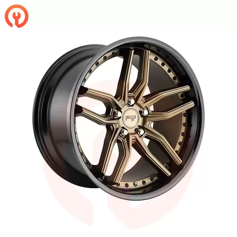 Niche Methos Matte Bronze with Black Bead Ring Wheel; 20x9 (2011-2023 RWD Charger, Excluding Widebody)