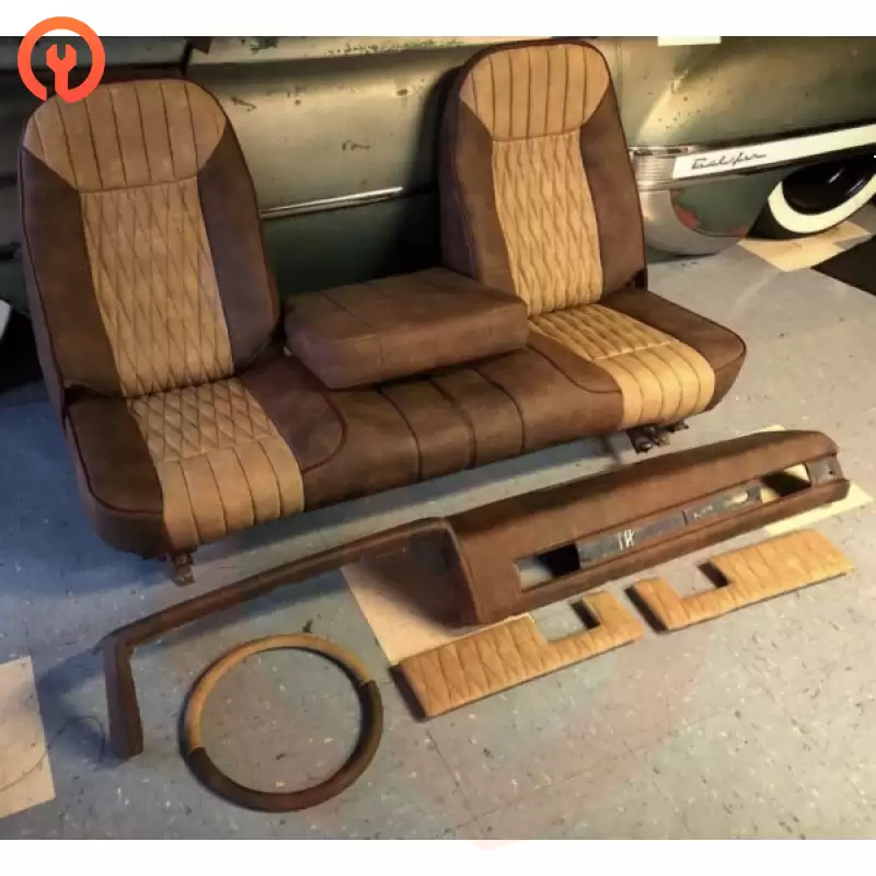 1981-1991 CHEVY PEANUT BUTER BENCH SEAT AND DASHBOARD